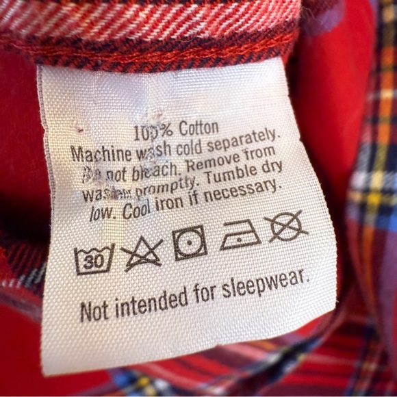 Janie & Jack Boys Red Plaid Button-Up Shirt Size 3 Long Sleeve Collared Top - Picture 8 of 8